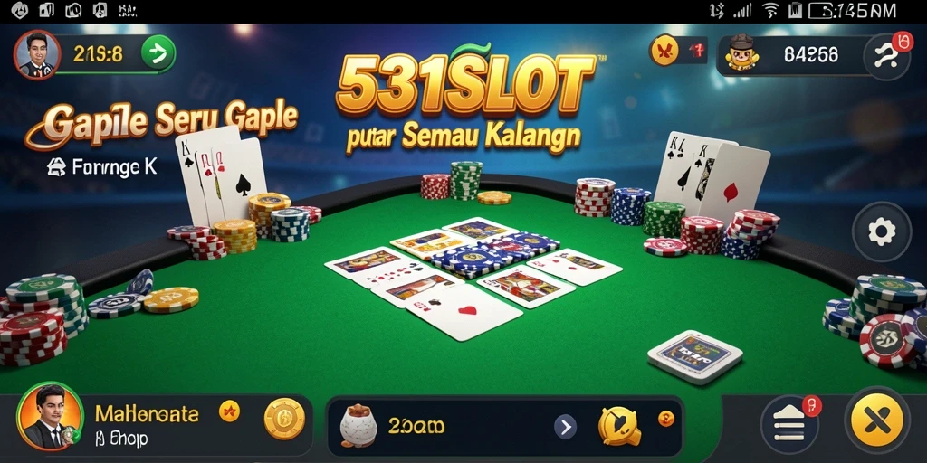 Tampilan gameplay Gaple yang menarik dalam 531SLOT.