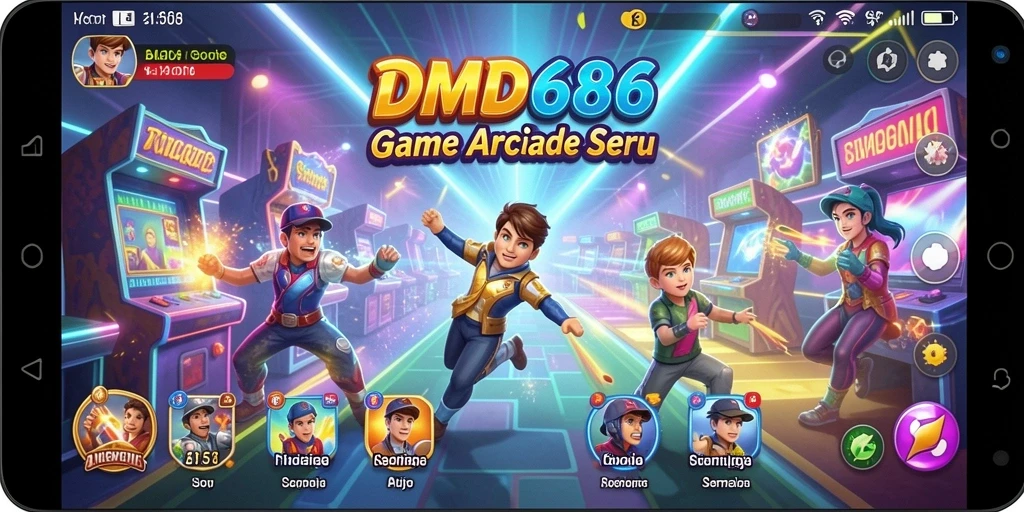 Tampilan gameplay DMD686 yang dinamis dan menghibur.