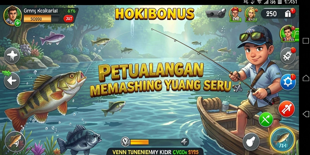 Gameplay HOKIBONUS yang mendebarkan saat memancing di laut.
