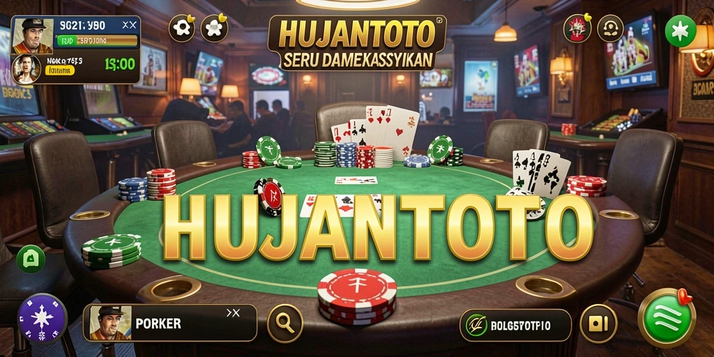 Gameplay seru dalam HUJANTOTO yang menghadirkan suasana poker yang nyata.