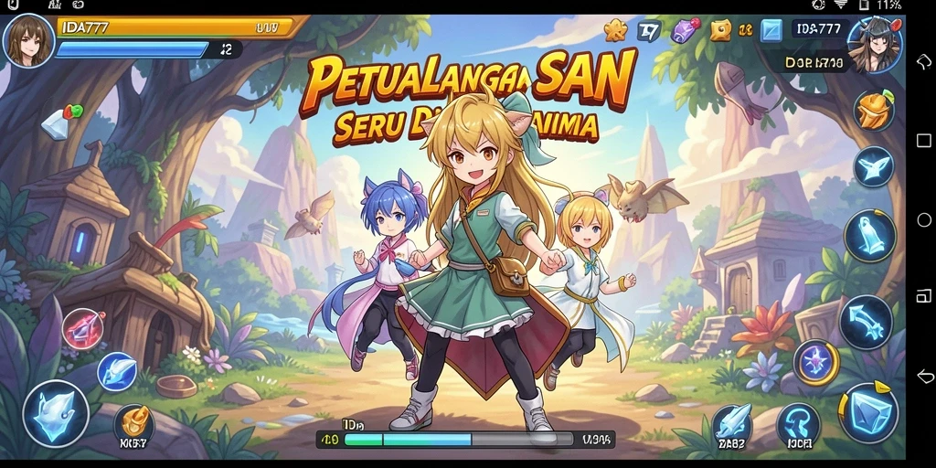 Gameplay IDA777 dengan berbagai karakter anime ikonik.