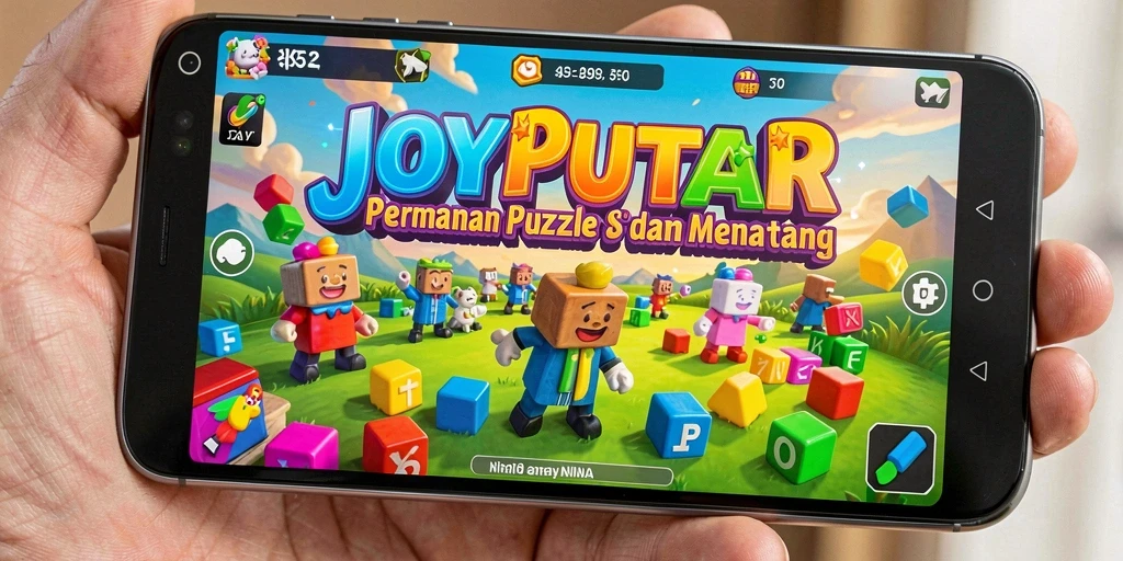 Screenshot gameplay <strong>JOYPUTAR</strong> menunjukkan tantangan Puzzle yang menarik.