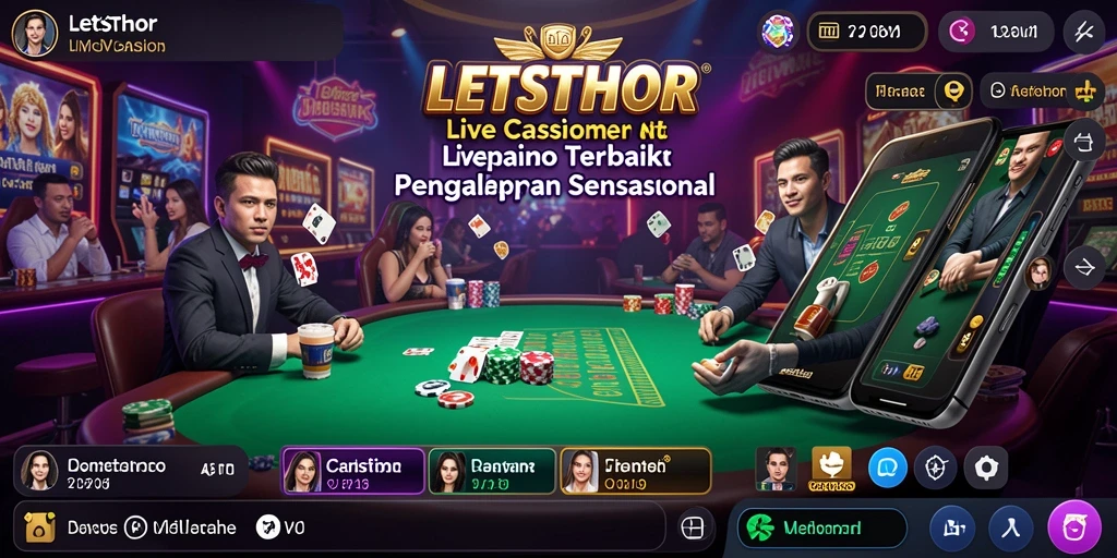 Gameplay Live Casino yang mendebarkan dan interaktif di LETSTHOR.