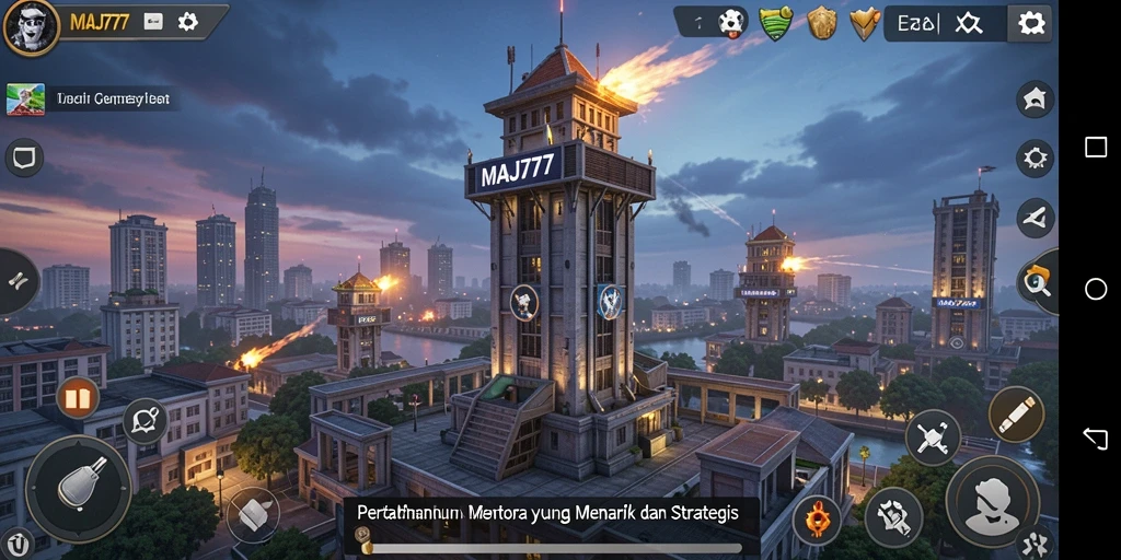 Tampilan gameplay seru dari MAJ777 di Tower Defense.