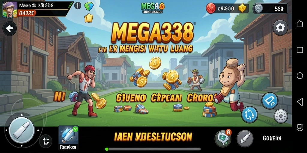 Tampilan gameplay MEGA338 dengan kemajuan seru dan karakter menarik.