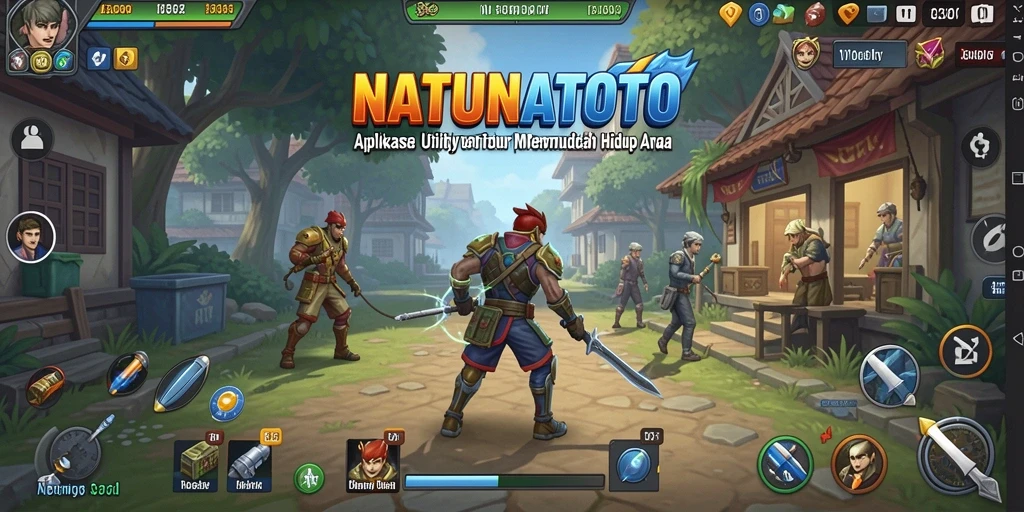 Tampilan antarmuka utama NATUNATOTO yang sederhana dan fungsional.