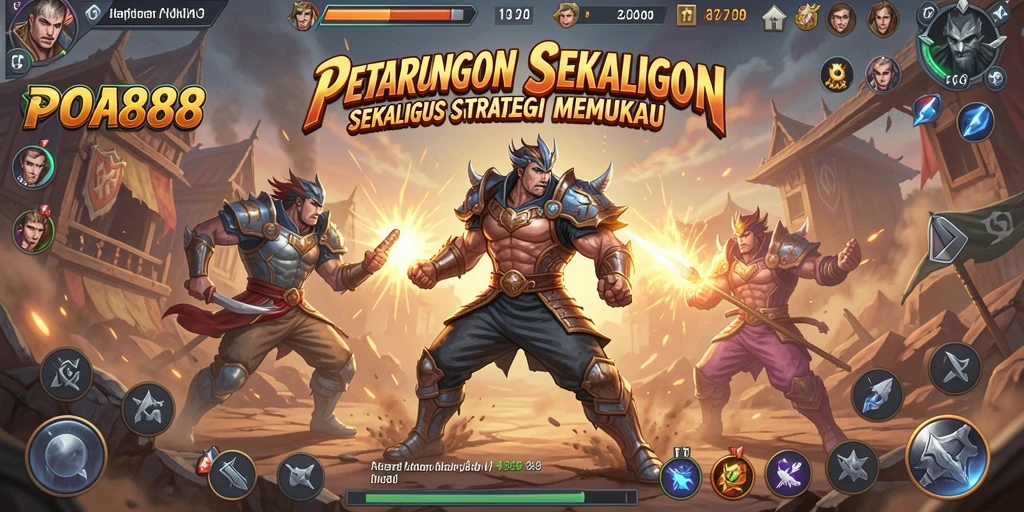 Tangkapan layar utama menampilkan aksi pertarungan seru dalam POA88.