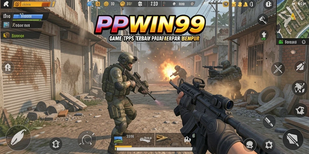 Tampilan gameplay seru dari PPWIN99 dalam pertempuran TPS.