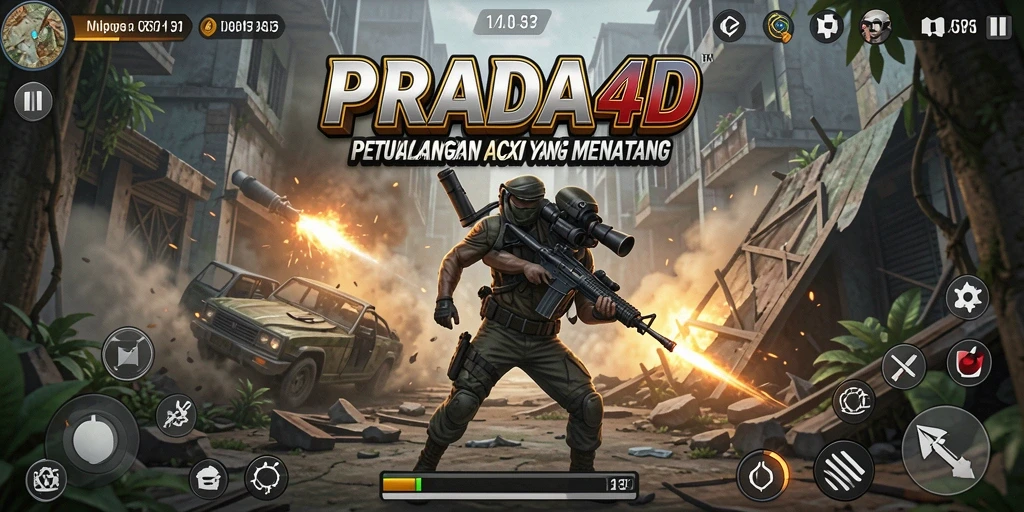 Tampilan gameplay PRADA4D yang seru dan penuh aksi.