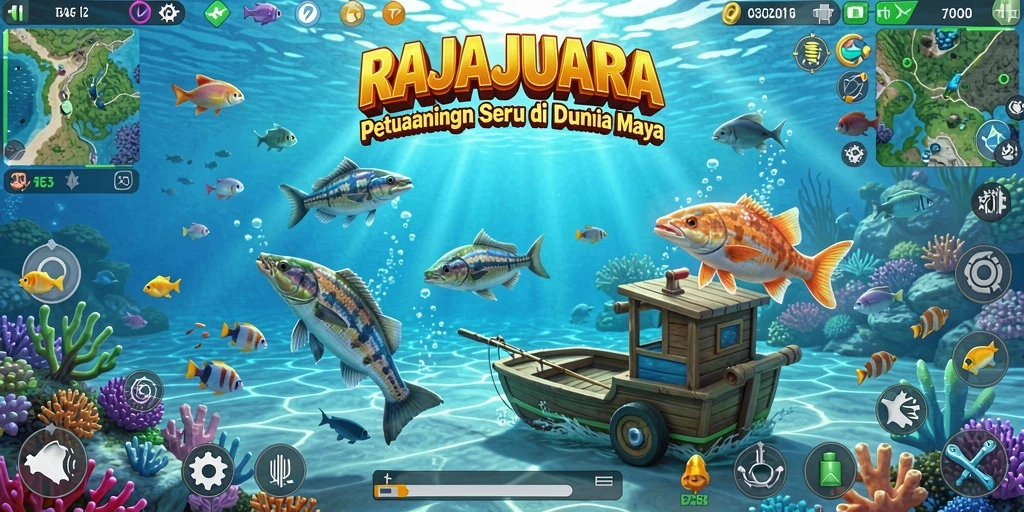 Tangkapan ikan yang luar biasa dalam gameplay RAJAJUARA yang mendebarkan.