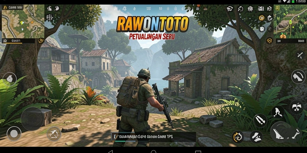 Tampilan mendebarkan dari gameplay RAWONTOTO dalam mode TPS.