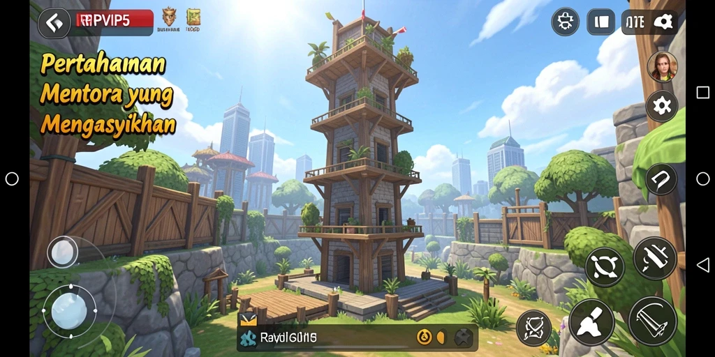Tampilan gameplay RPVIP5 yang mendebarkan dan penuh aksi Tower Defense.