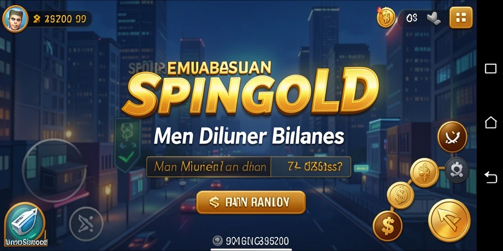 Tampilan gameplay SPINGOLD yang menegangkan dan strategis.
