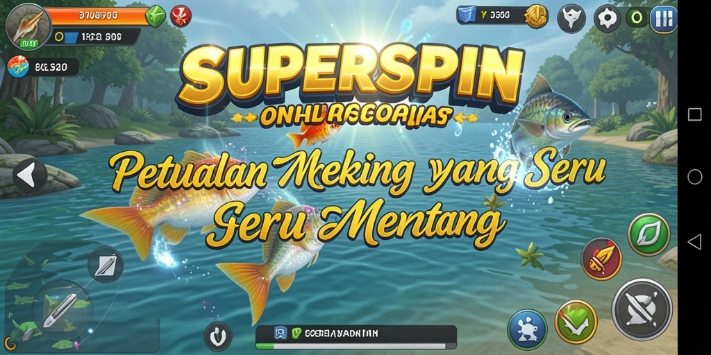 Tangkapan ikan besar dalam gameplay SUPERSPIN yang mendebarkan.