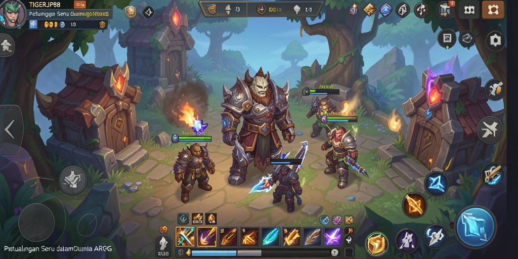 Tampilan gameplay TIGERJP88 yang menakjubkan dalam petualangan ARPG.