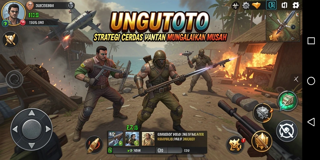 Tampilan menarik dari gameplay strategi UNGUTOTO yang menantang.